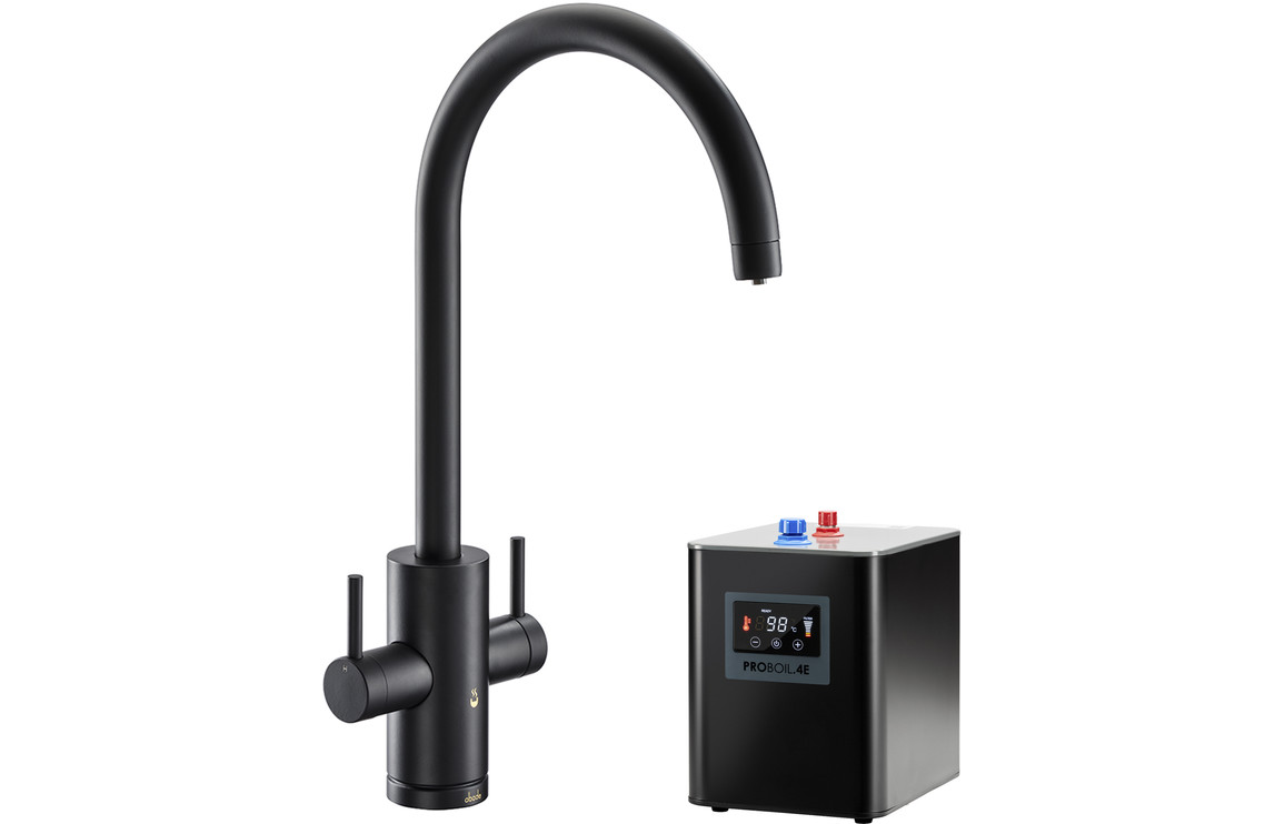 Abode Profile 4 IN 1 Monobloc Tap & Proboil.4E Tank - Matt Black