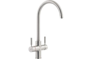Abode Prostream 3 IN 1 Swan Spout Monobloc Tap - Brushed Nickel