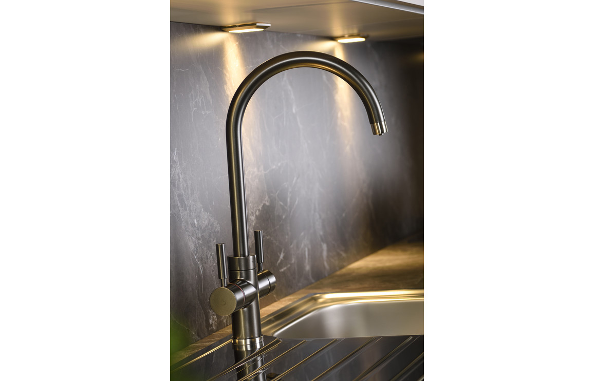 Abode Prostream 3 IN 1 Swan Spout Monobloc Tap - Graphite - Image 3