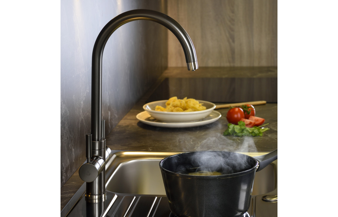 Abode Prostream 3 IN 1 Swan Spout Monobloc Tap - Graphite - Image 2