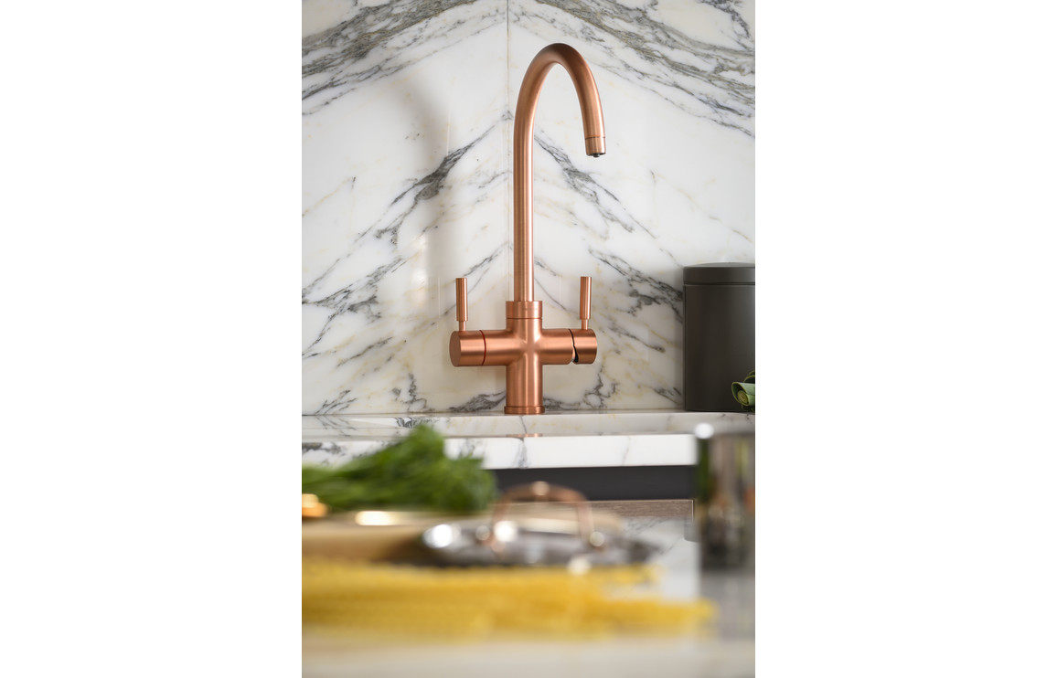 Abode Prostream 3 IN 1 Swan Spout Monobloc Tap - Urban Copper - Image 2