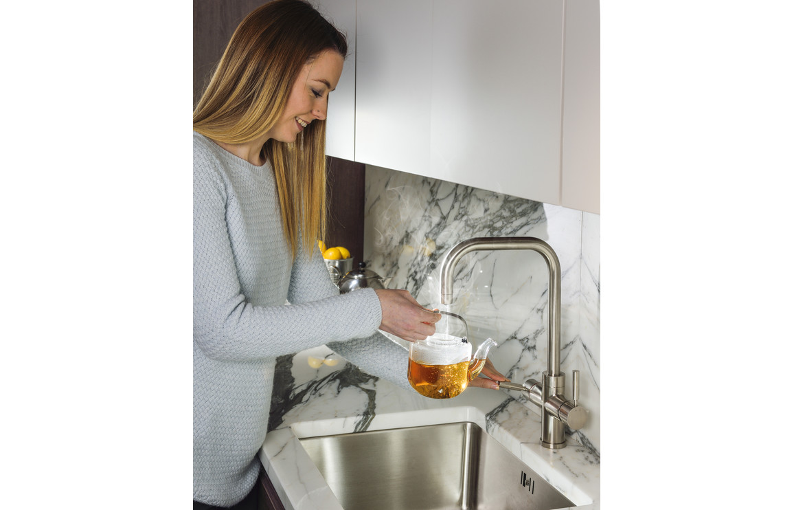 Abode Prostyle 3 IN 1 Quad Spout Monobloc Tap - Brushed Nickel - Image 4