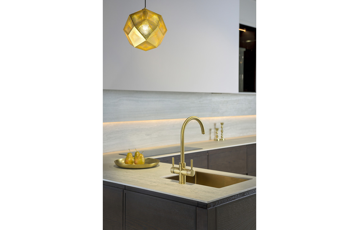 Abode Propure 4 IN 1 Swan Spout Monobloc Tap - Brushed Brass - Image 2