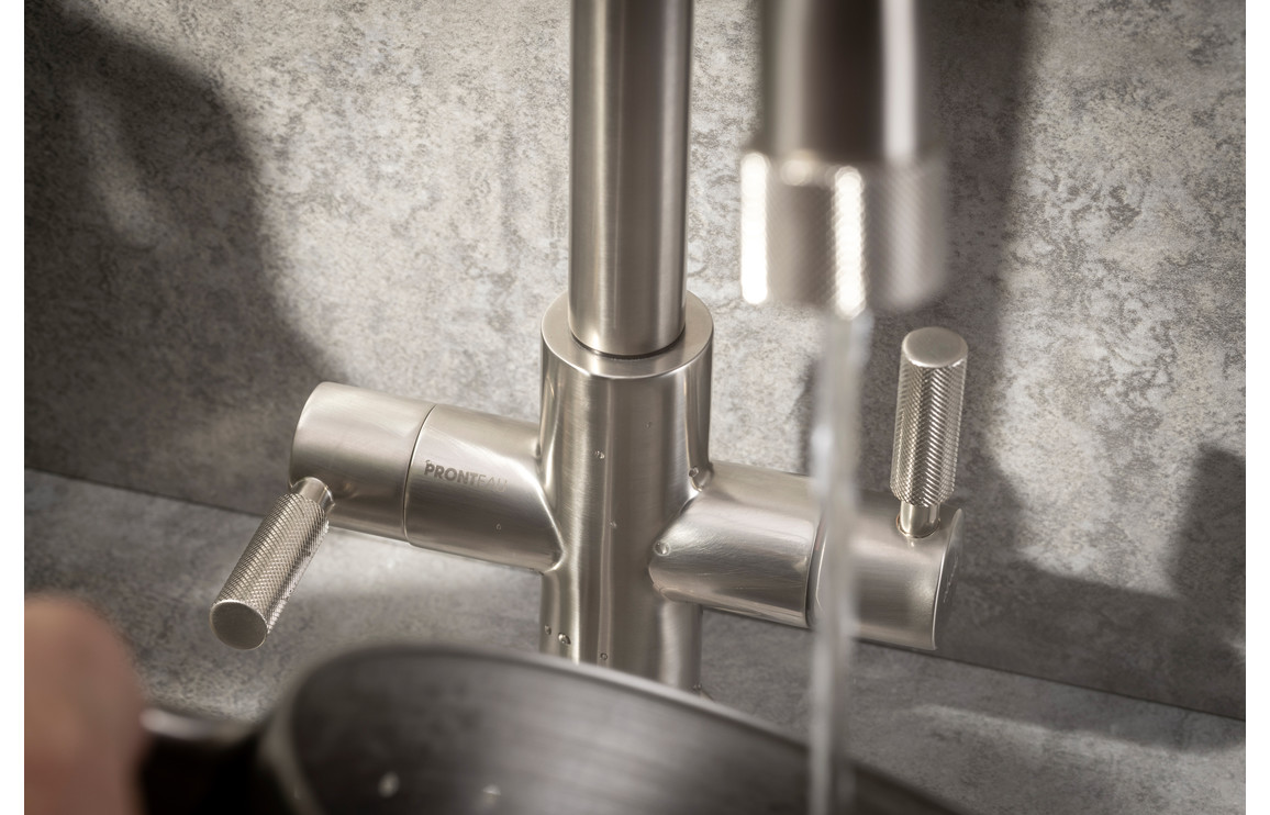 Abode Industria 3 IN 1 Monobloc Tap - Brushed Nickel - Image 5