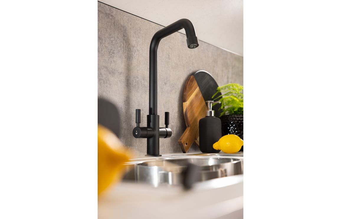 Abode Industria 3 IN 1 Monobloc Tap - Matt Black - Image 4