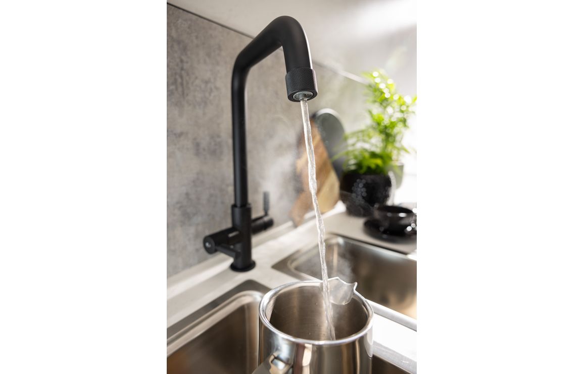 Abode Industria 3 IN 1 Monobloc Tap - Matt Black - Image 6