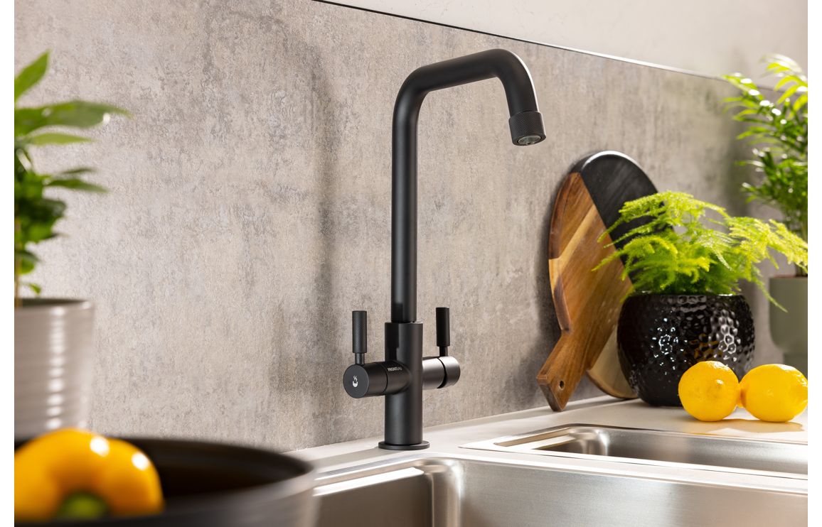 Abode Industria 3 IN 1 Monobloc Tap - Matt Black - Image 2