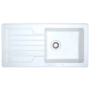 Prima 1B 1D Reversible Inset Ceramic Sink - White