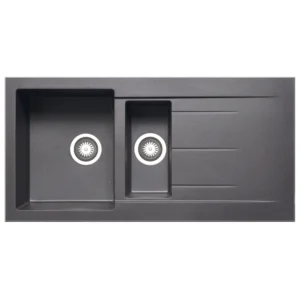 Prima+ Granite 1.5B & Drainer Inset Sink - Gun Metal