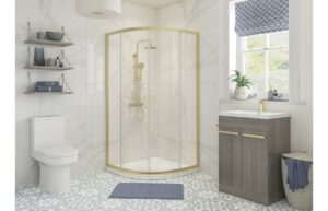 Classix 900mm 2 Door Quadrant - Brushed Brass
