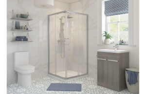 Classix 760mm Corner Entry Door - Chrome