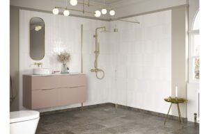 Iconix Optional 300mm Wetroom Splash Panel - Brushed Brass
