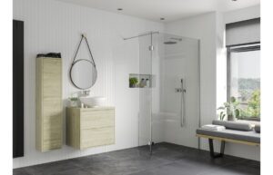 Iconix Optional 300mm Wetroom Splash Panel - Chrome