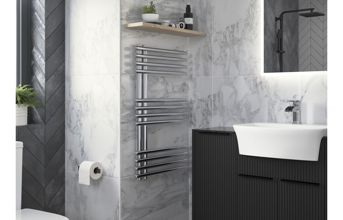 Rhondi Round Ladder Radiator (500x800x50mm) - Chrome - Image 2
