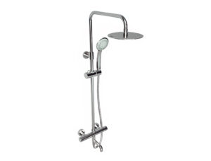 Plan Thermostatic Bar Shower with rigid riser and bath filler spout