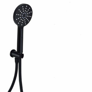 Nero Round Outlet Elbow with Wall Bracket and Handset