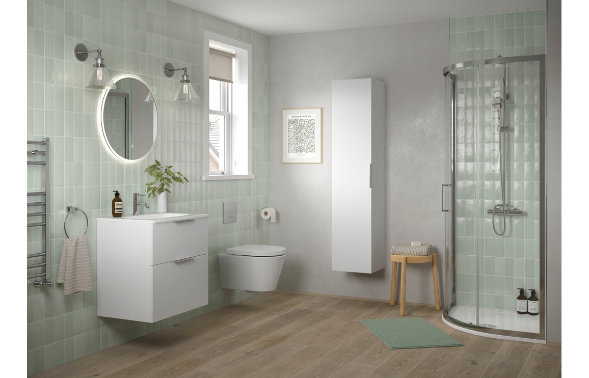Statement 1180mm Wall Hung 4 Drawer Basin Unit (No Top) - Matt White - Image 2