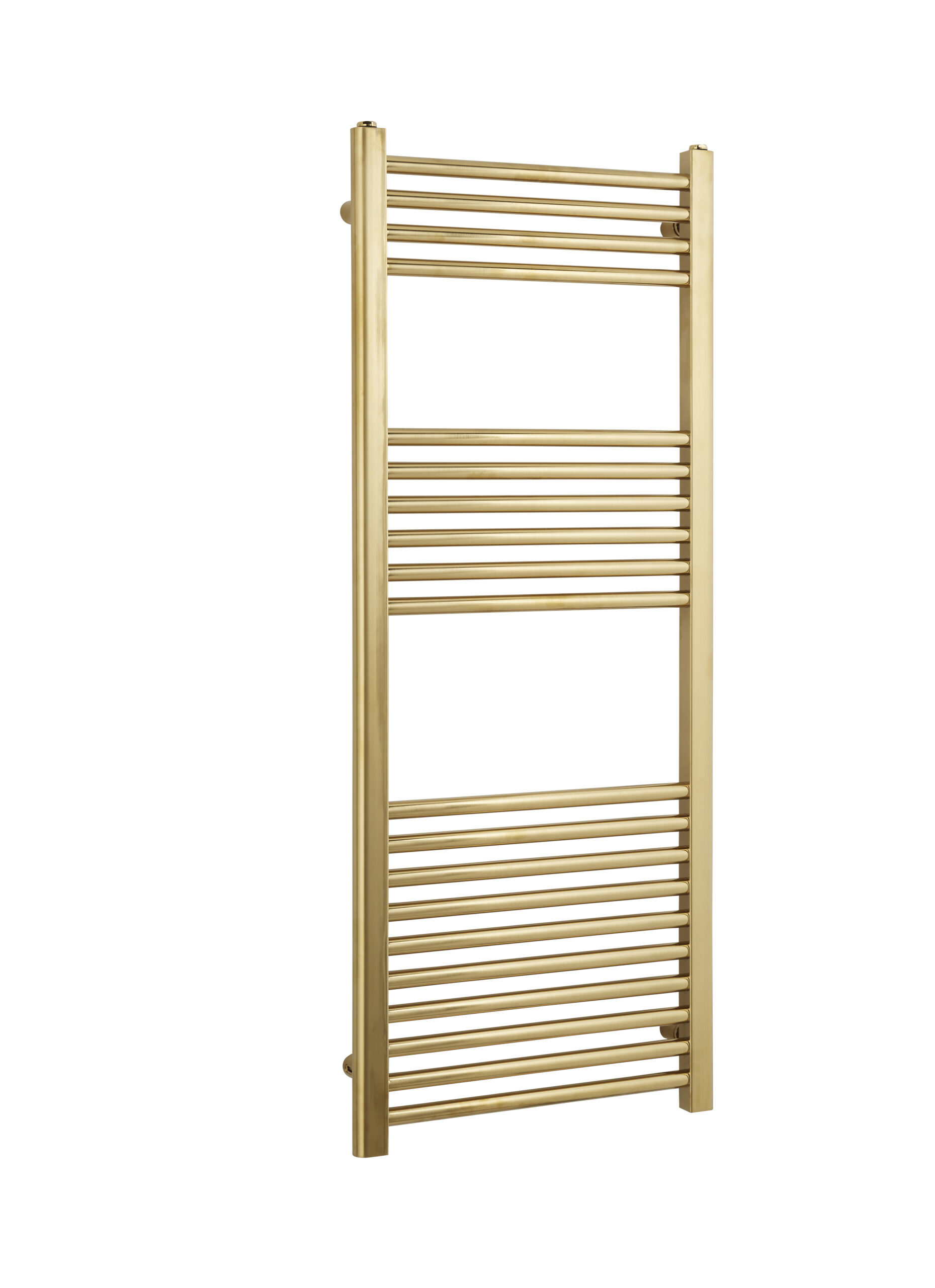 22mm Straight Towel Rail 500mm x 1200mm - Brushed Brass - Image 2
