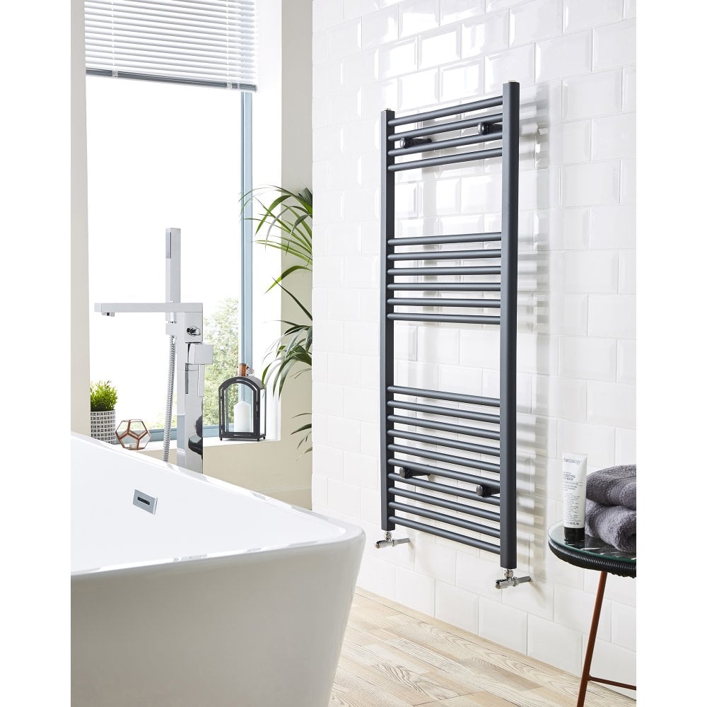 Straight Towel Rail 500mm x 1200mm Textured Grey