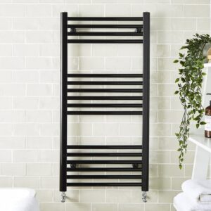Straight Towel Rail 500mm x 1000mm Black