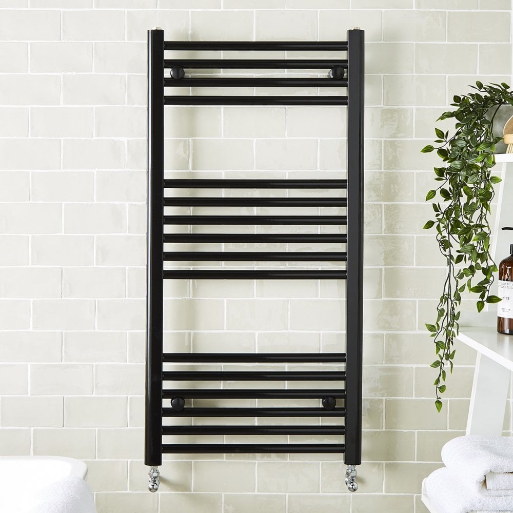 22mm Straight Towel Rail 500mm x 1600mm - Black - Image 2