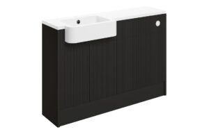 Texture 1242mm Basin & WC Unit Pack (LH) - Matt Graphite Grey