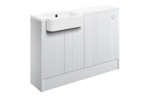 Texture 1242mm Basin & WC Unit Pack (LH) - Matt White