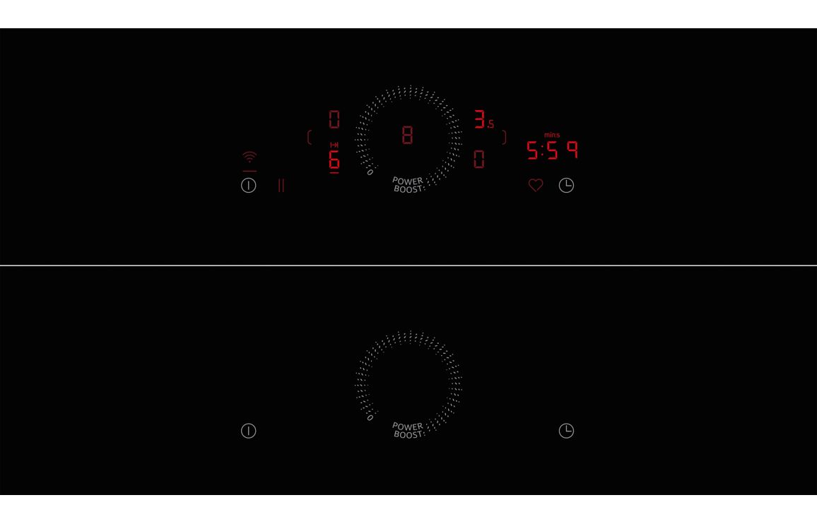 Neff N70 V57THQ4L0 70cm Venting Combi Induction Hob - Black & St/Steel - Image 2