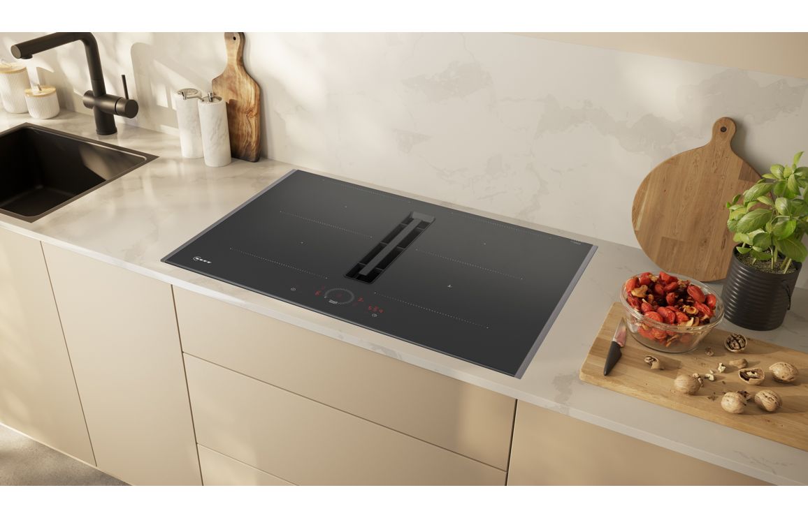 Neff N70 V57THQ4L0 70cm Venting Combi Induction Hob - Black & St/Steel - Image 4