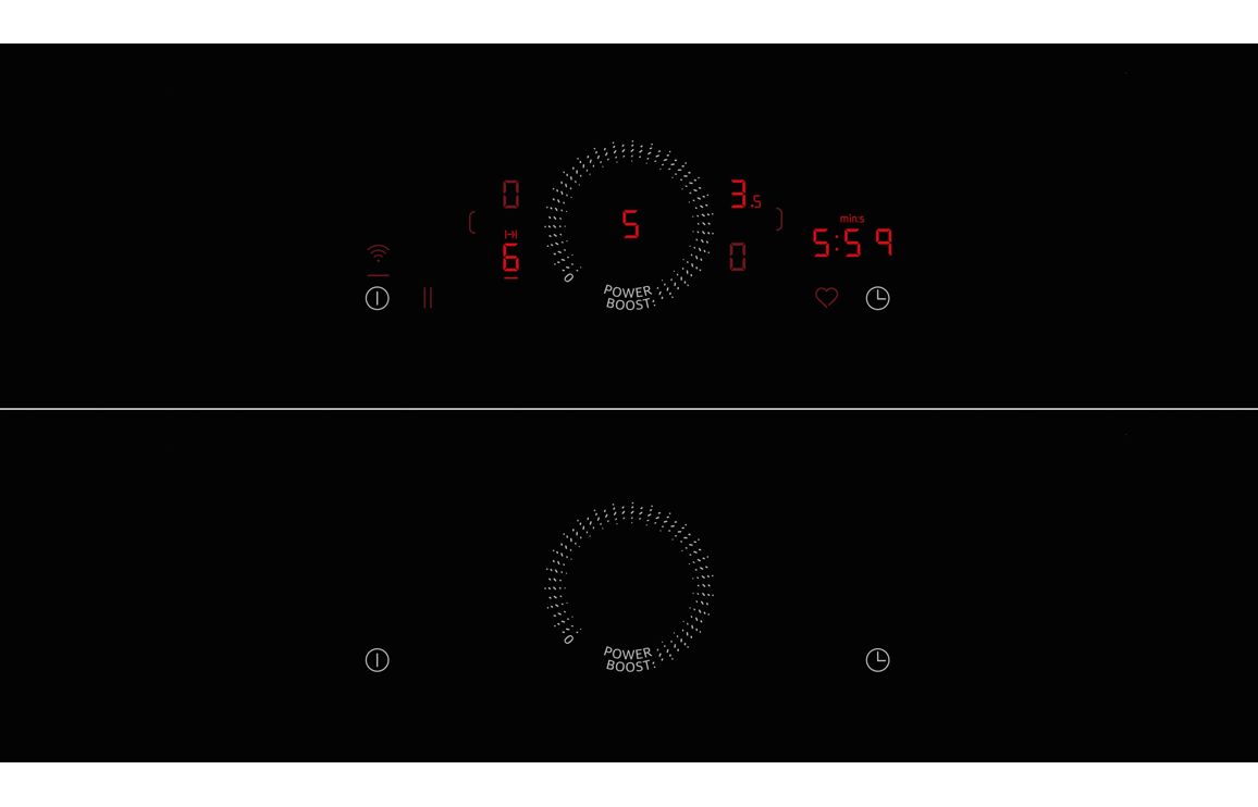 Neff N70 V58NHQ4L0 80cm Venting Combi Induction Hob (Surface Mount) - Black Glass - Image 2