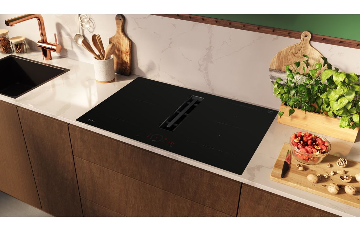 Neff N70 V58PHQ4C0 80cm Venting Combi Induction Hob (Flush Fit) - Black Glass - Image 4