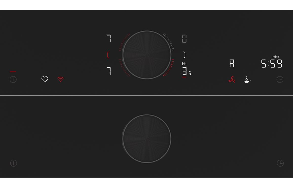 Neff N90 V68AUX4C0 80cm Venting Flex Induction Hob - Black Glass - Image 2