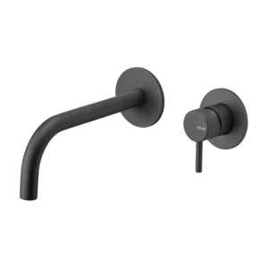 Vema Maira Wall Mounted Basin Mixer - Matt Black