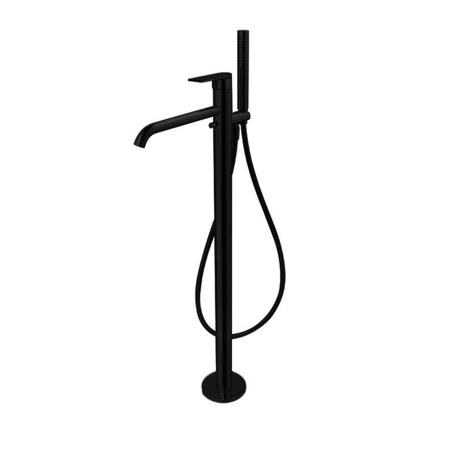 Vema Timea Floor Standing Bath/Shower Mixer - Matt Black
