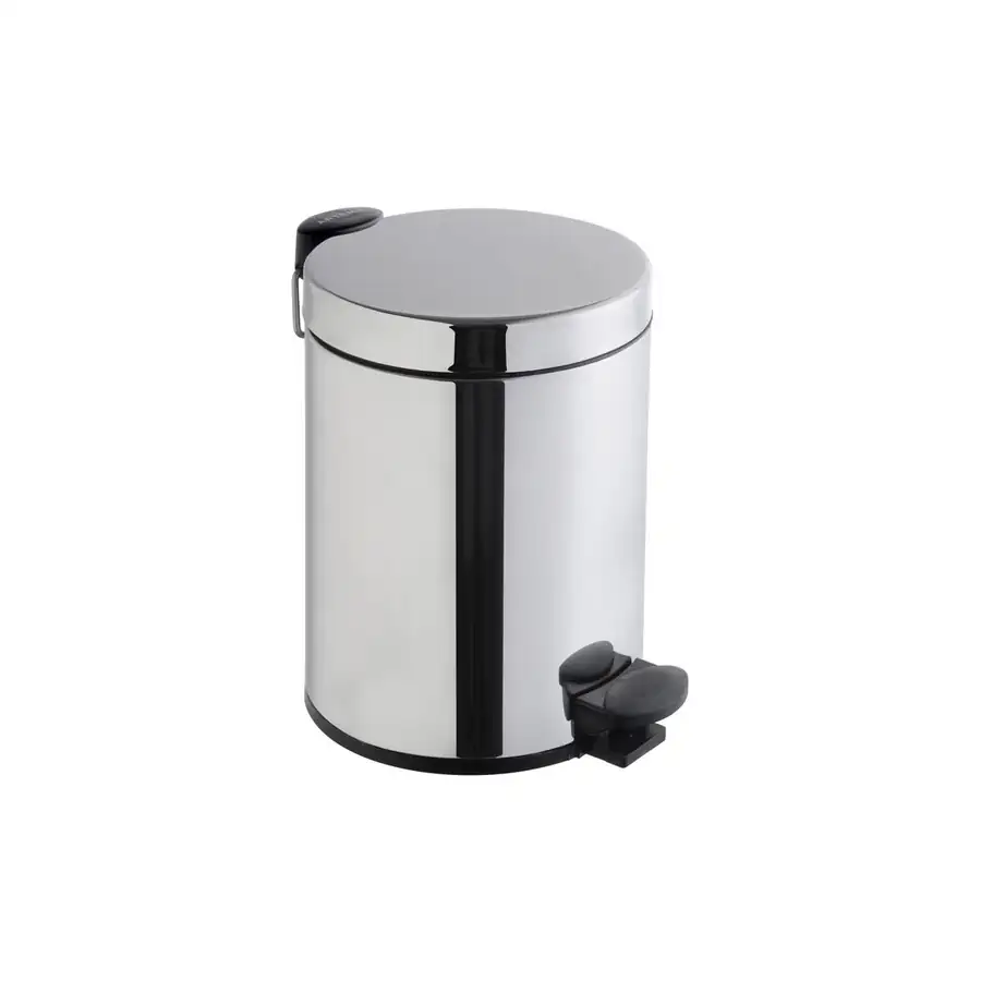 VitrA 12L Waste Bin VTAC0182 Stainless Chrome Finish Compact Design