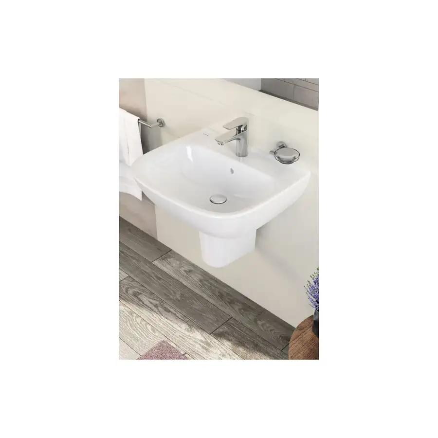 VitrA Semi Pedestal VTPE2002 Vitreous China with Tap Hole