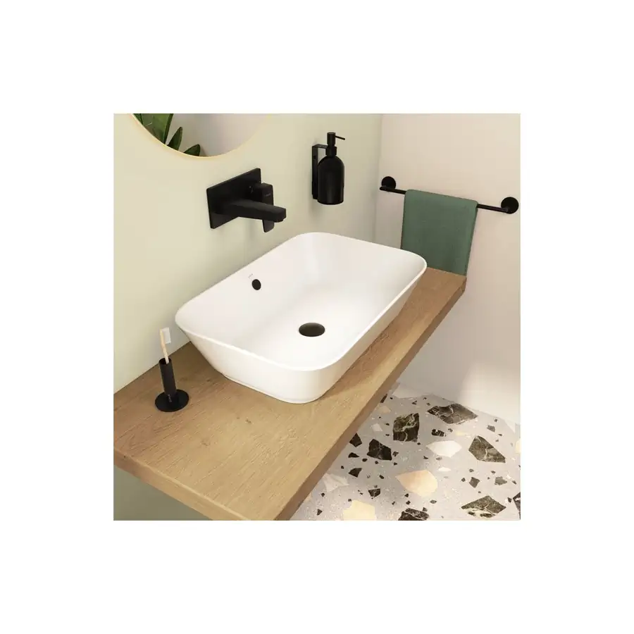 VitrA Basin 0TH VTPB0058 White Fire Clay No Tap Hole