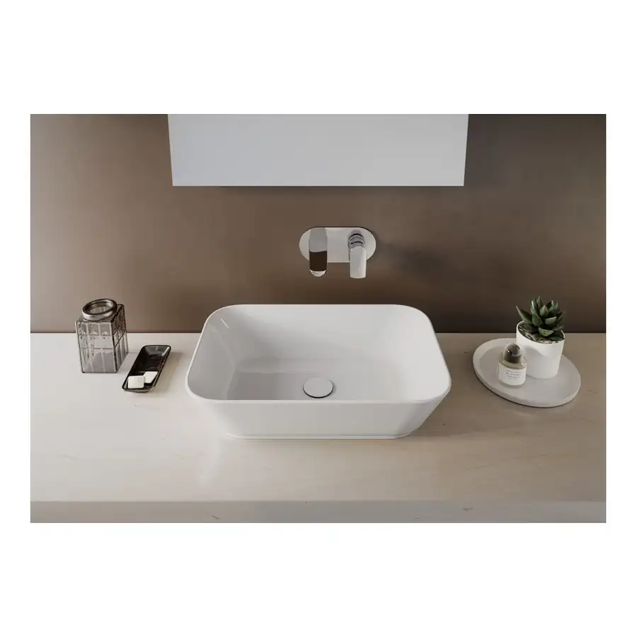 VitrA Basin 0TH VTPB0058 White Fire Clay No Tap Hole