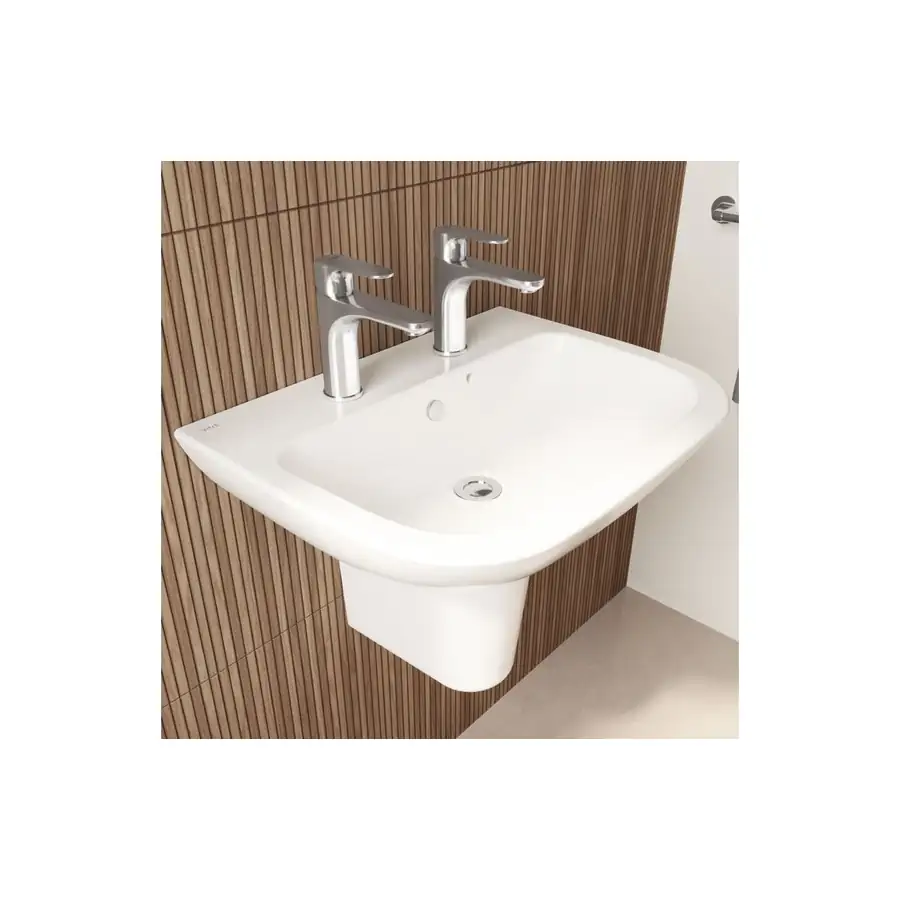 VitrA Basin White VTPB1094 Two Tap Holes White Vitreous China