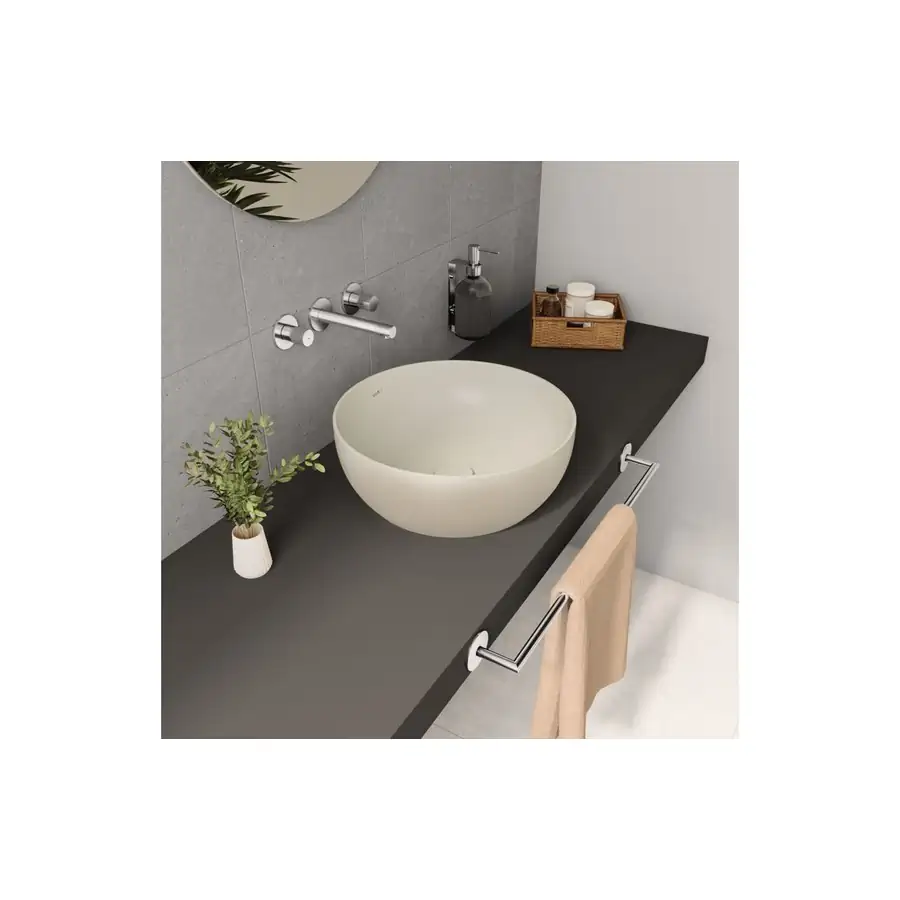 VitrA Recycled Basin VTPB0218 Zero Tap Hole Matt Taupe