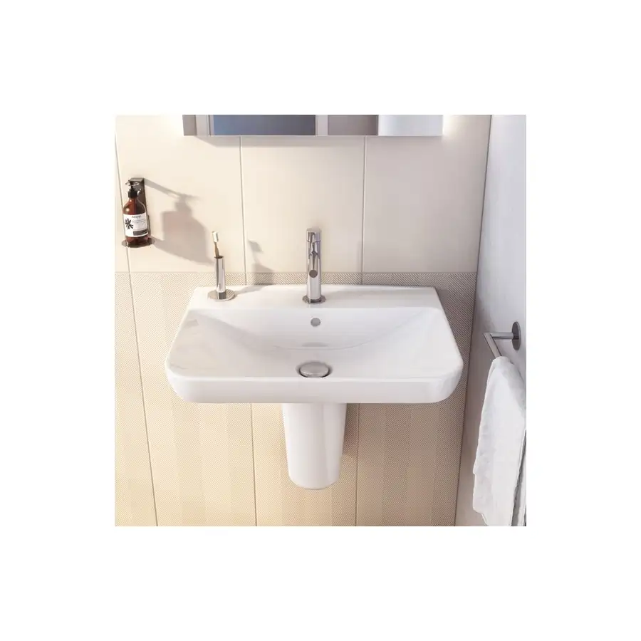VitrA Semi Pedestal VTPE2002 Vitreous China with Tap Hole