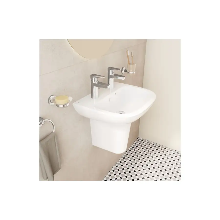 VitrA White Basin VTPB1018 2 Tap Hole Dimensions 165x500x415mm