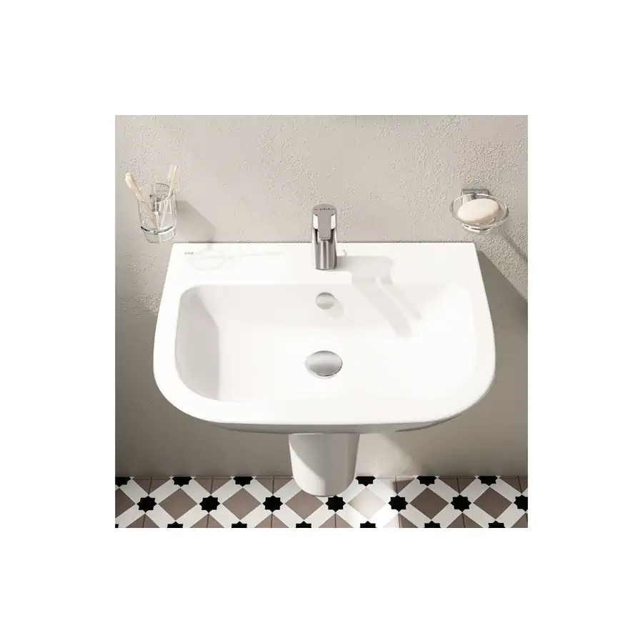 VitrA White Basin VTPB1060 One Tap Hole Vitreous China