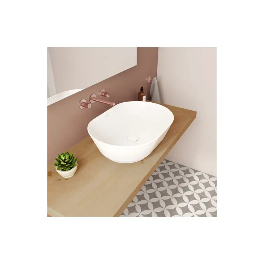 VitrA White Basin VTPB0052 No Tap Hole White Fire Fine Clay