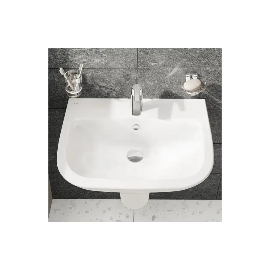 VitrA White Basin VTPB1060 One Tap Hole Vitreous China