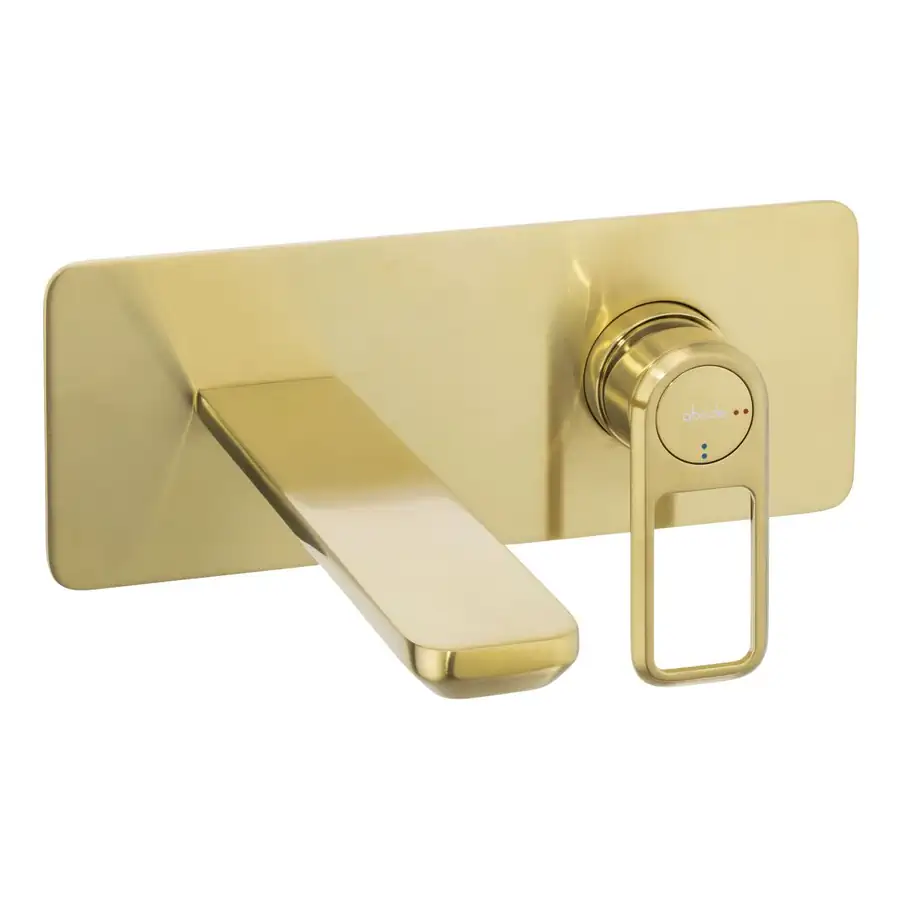 Abode Basin Mixer AB2872 Low Pressure Wall Mounted Water Saving Brushed Brass