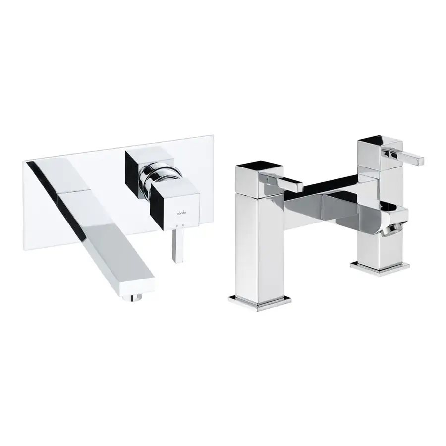 Abode Basin Mixer ABPK0022 Wall Mounted Chrome Sleek