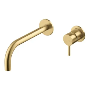 Vema Basin Mixer DITS1402 with High Pressure Wall Mounted Brushed Brass