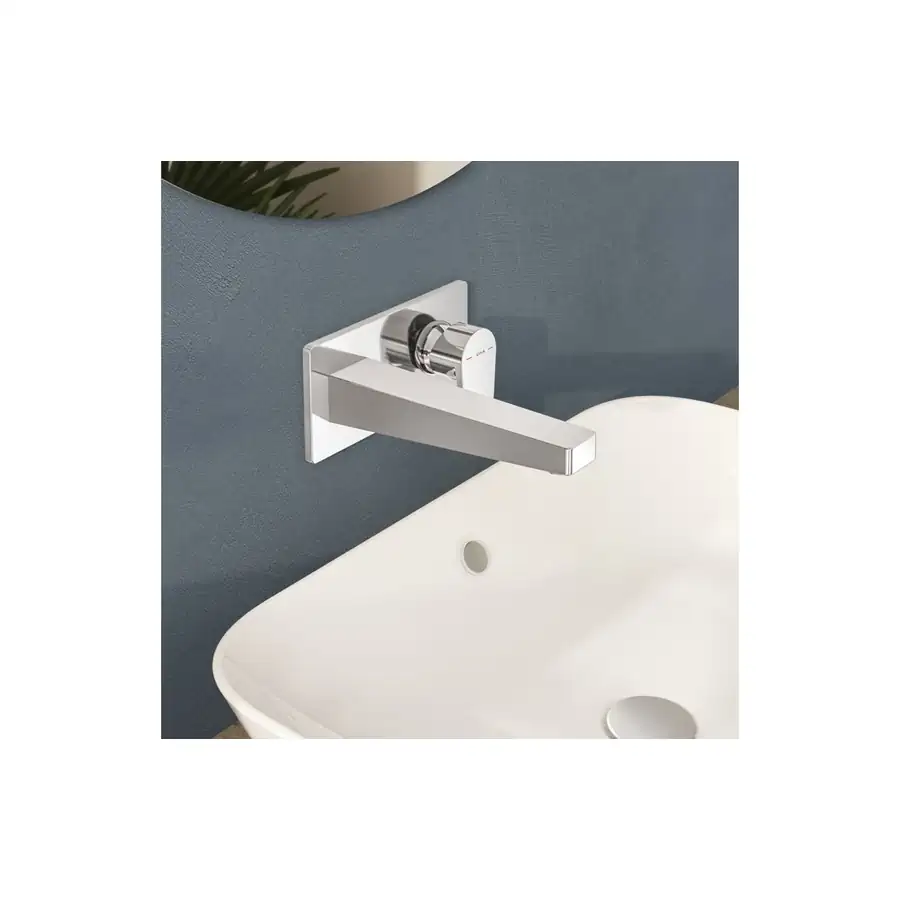 VitrA Flow Square Wall Mounted Basin Mixer Chrome VTTS1076 - Image 2