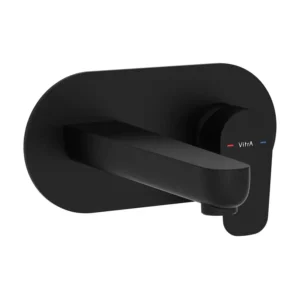 VitrA Matt Black Wall Mixer Tap Low Pressure - VTTS1128